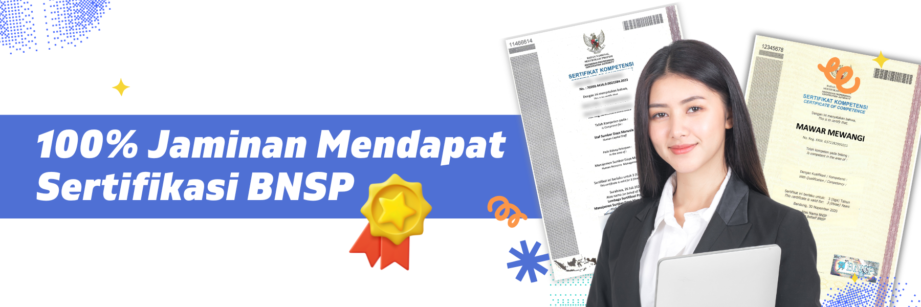 100% Jaminan Mendapat Sertifikasi BNSP — Sertifikat kompetensi resmi BNSP.